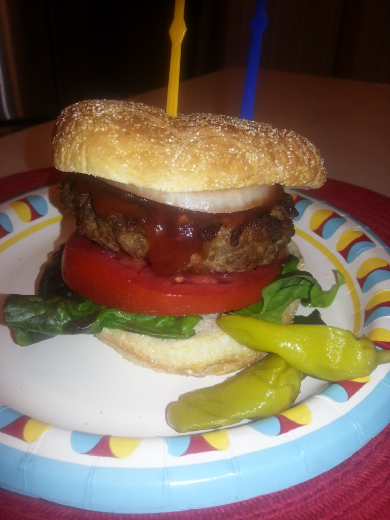 Grilled Marinated Burgers Rosalie Serving