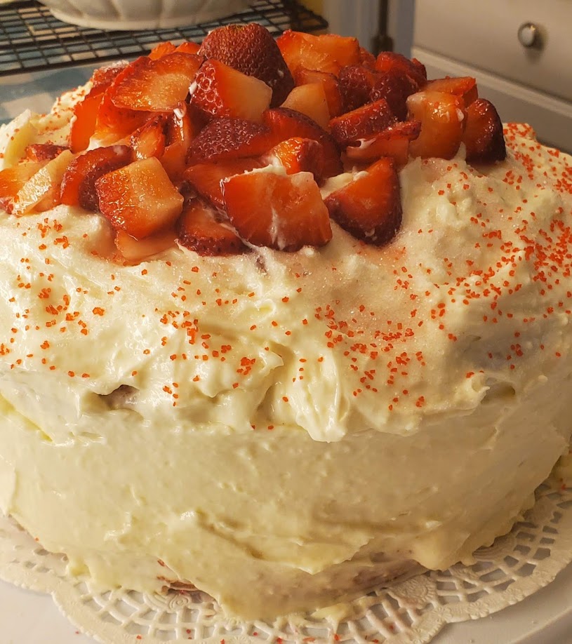 Strawberry Deluxe Cream Cheese cake - Rosalie Serving